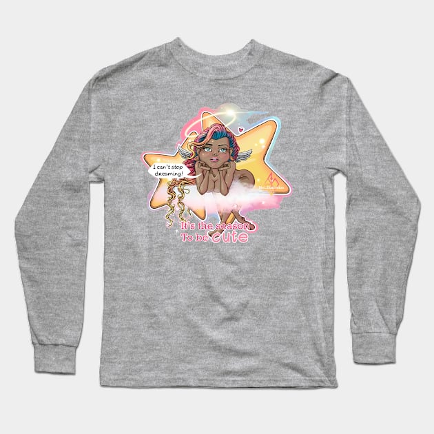 I can’t stop dreaming, It’s the season to be cute Long Sleeve T-Shirt by Mei.illustration